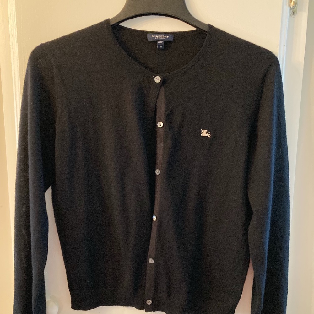 Burberry London black WOmens cardigan